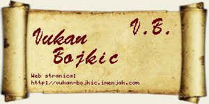 Vukan Bojkić vizit kartica